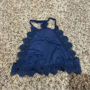 Aerie Women’s Size Small Blue Halter Lace Bralette
